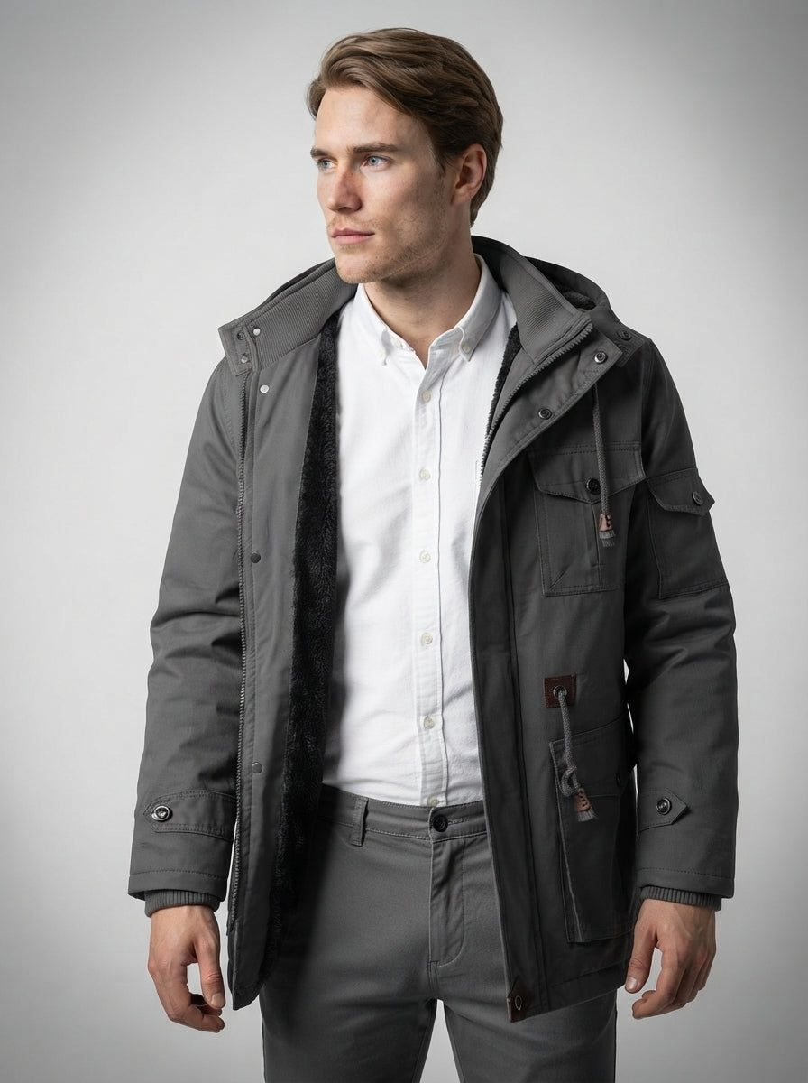 The Ryburn Fleece Field Jacket in Grey