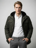 The Ryburn Fleece Field Jacket in Olive