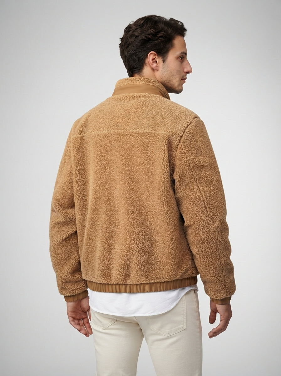 The Ambleside Fleece Jacket in Tan