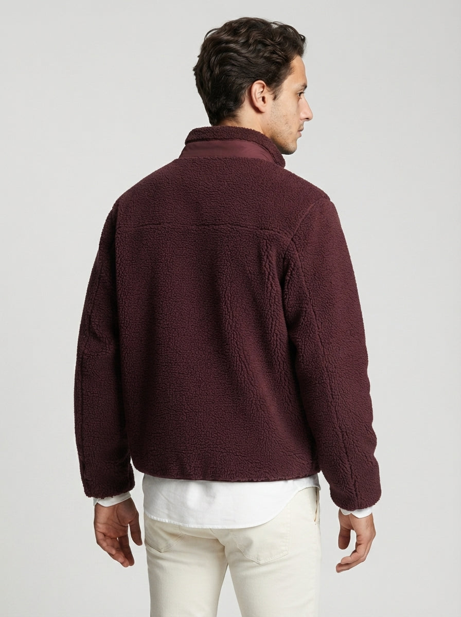 The Ambleside Fleece Jacket in Burgundy