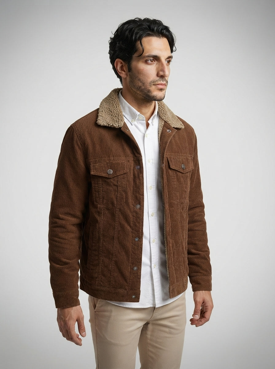The Wentworth Cord Trucker in Brown