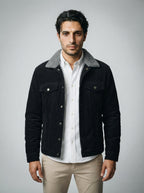 The Wentworth Cord Trucker in Black