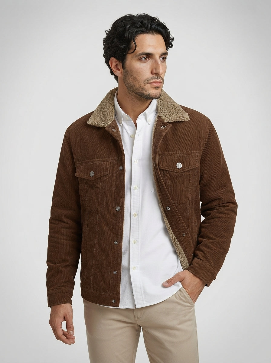 The Wentworth Cord Trucker in Brown