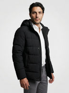 The Braxton Hooded Coat in Black