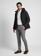 The Braxton Hooded Coat in Black