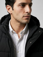 The Braxton Hooded Coat in Black