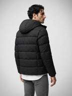 The Braxton Hooded Coat in Black