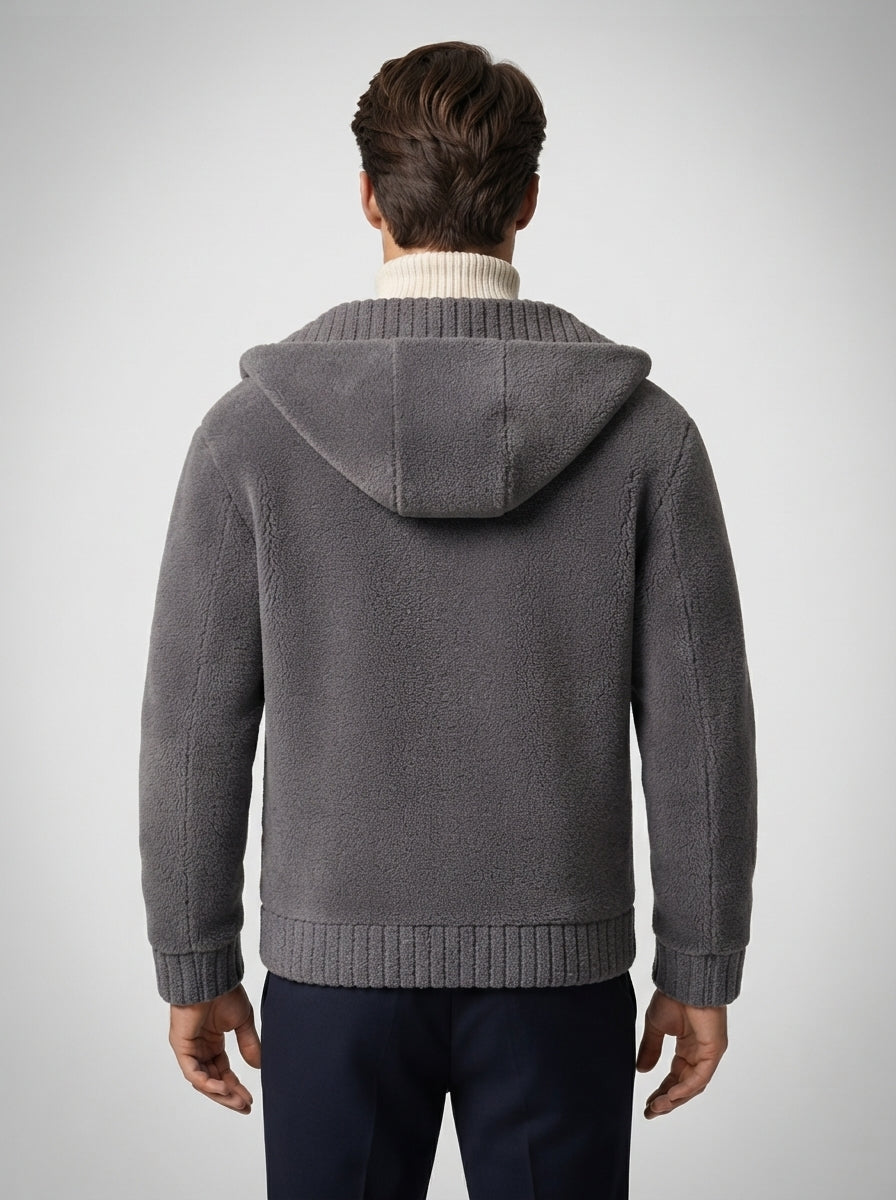 The Ledbury Hooded Fleece in Grey