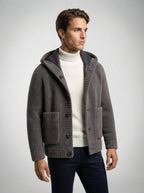 The Ledbury Hooded Fleece in Grey