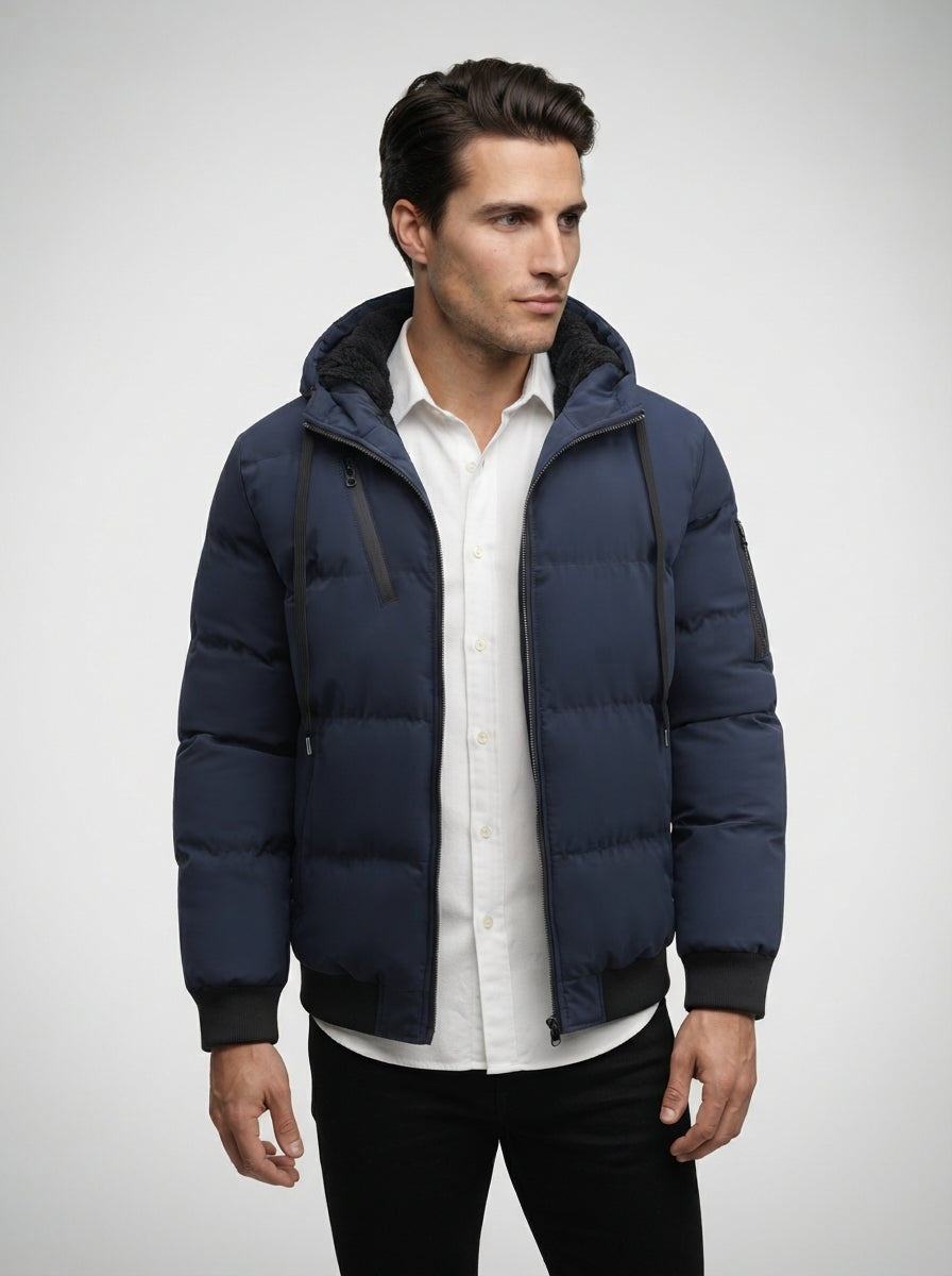 The Rothbury Hooded Puffer in Navy