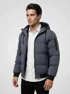 The Rothbury Hooded Puffer in Grey