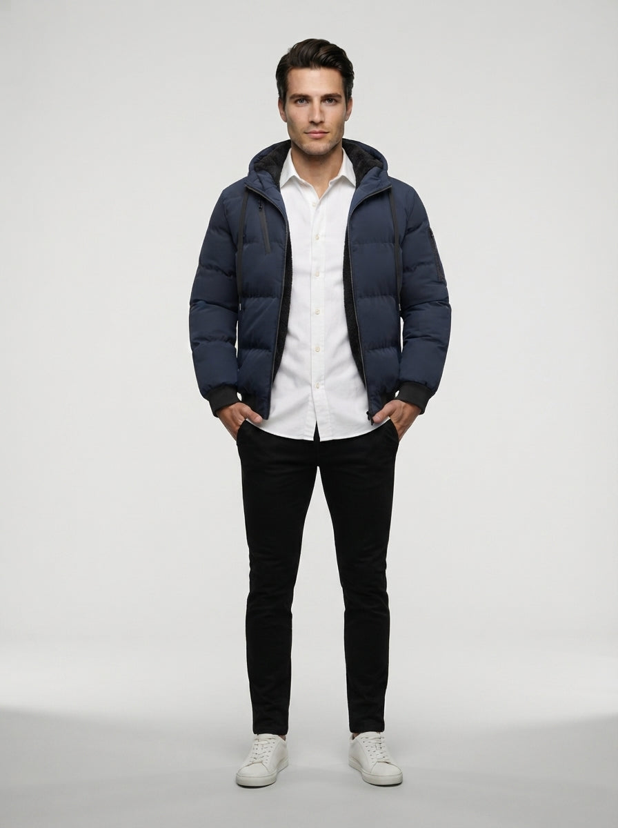 The Rothbury Hooded Puffer in Navy