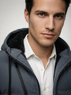The Rothbury Hooded Puffer in Grey