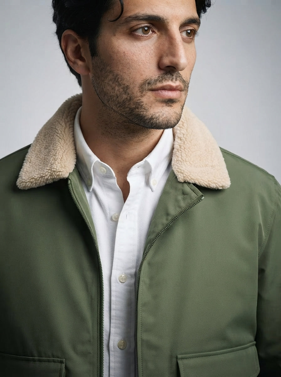 The Ashbourne Flight Jacket in Olive