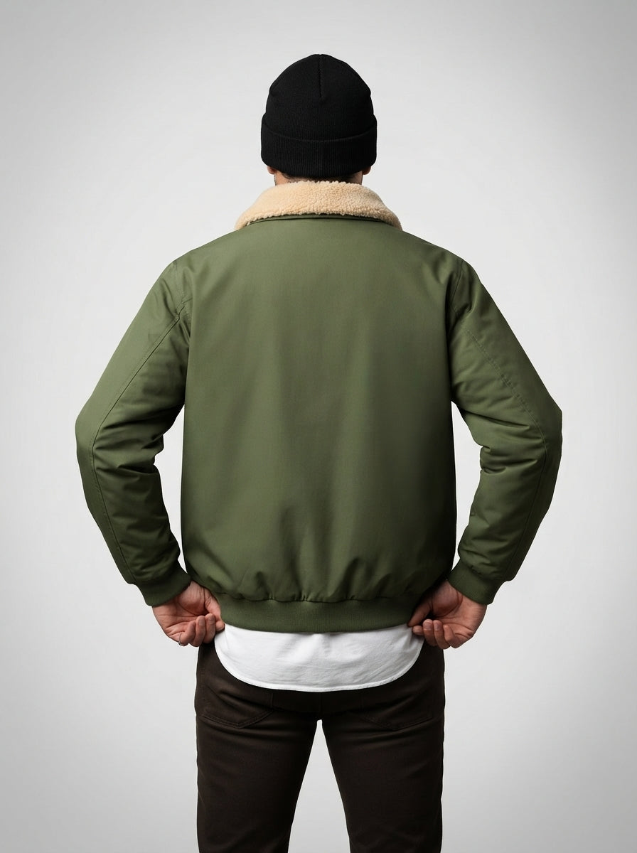 The Ashbourne Flight Jacket in Olive