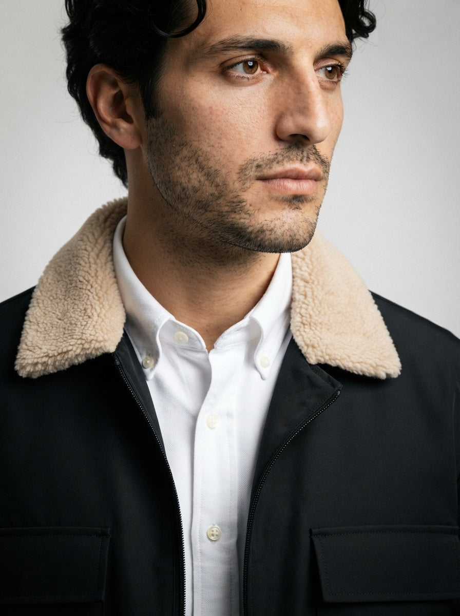 The Ashbourne Flight Jacket in Black