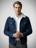 The Farleigh Lined Denim Jacket in Blue