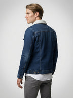 The Farleigh Lined Denim Jacket in Blue