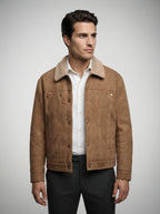 The Berwick Lined Trucker in Tan