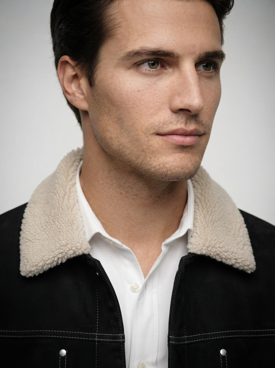 The Berwick Lined Trucker in Black