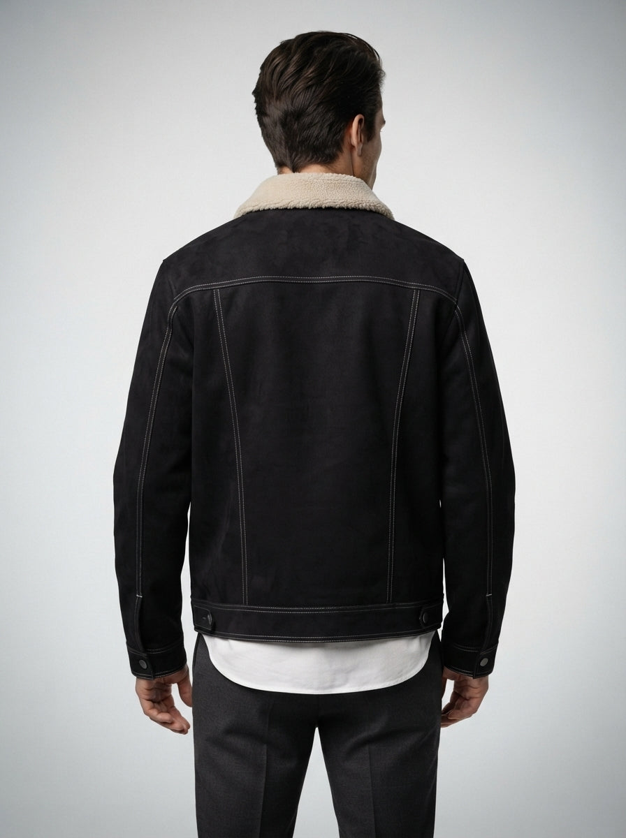 The Berwick Lined Trucker in Black