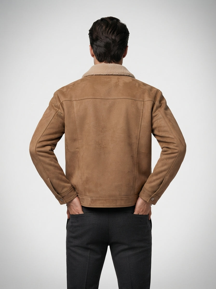 The Berwick Lined Trucker in Tan