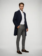 The Corbridge Long Overcoat in Navy