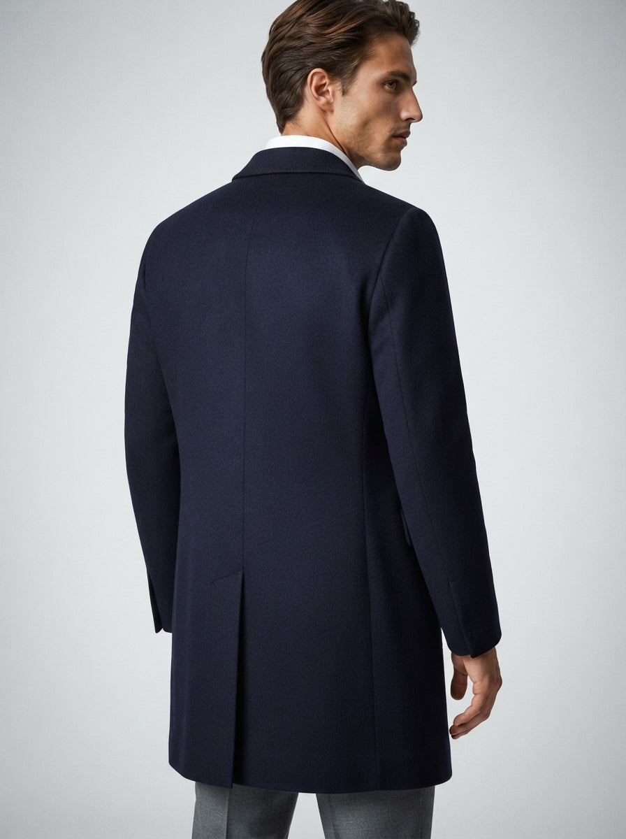 The Corbridge Long Overcoat in Navy