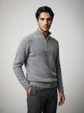 The Ferndale Mock Neck Zip in Gray