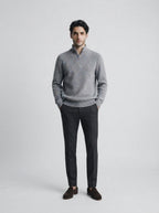 The Ferndale Mock Neck Zip in Gray