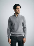The Ferndale Mock Neck Zip in Gray