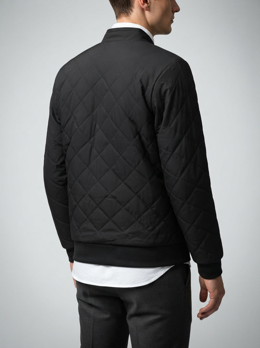 The Ellingham Diamond Quilt in Black