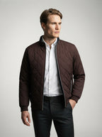 The Ellingham Diamond Quilt in Burgundy