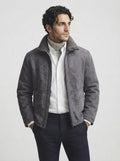 The Ludlow Plush Collar Jacket in Gray