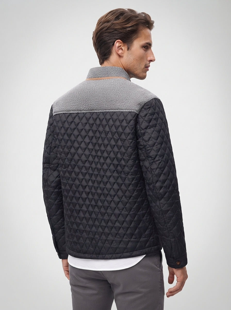 The Halstead Panel Quilt in Black