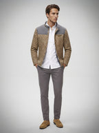 The Halstead Panel Quilt in Tan