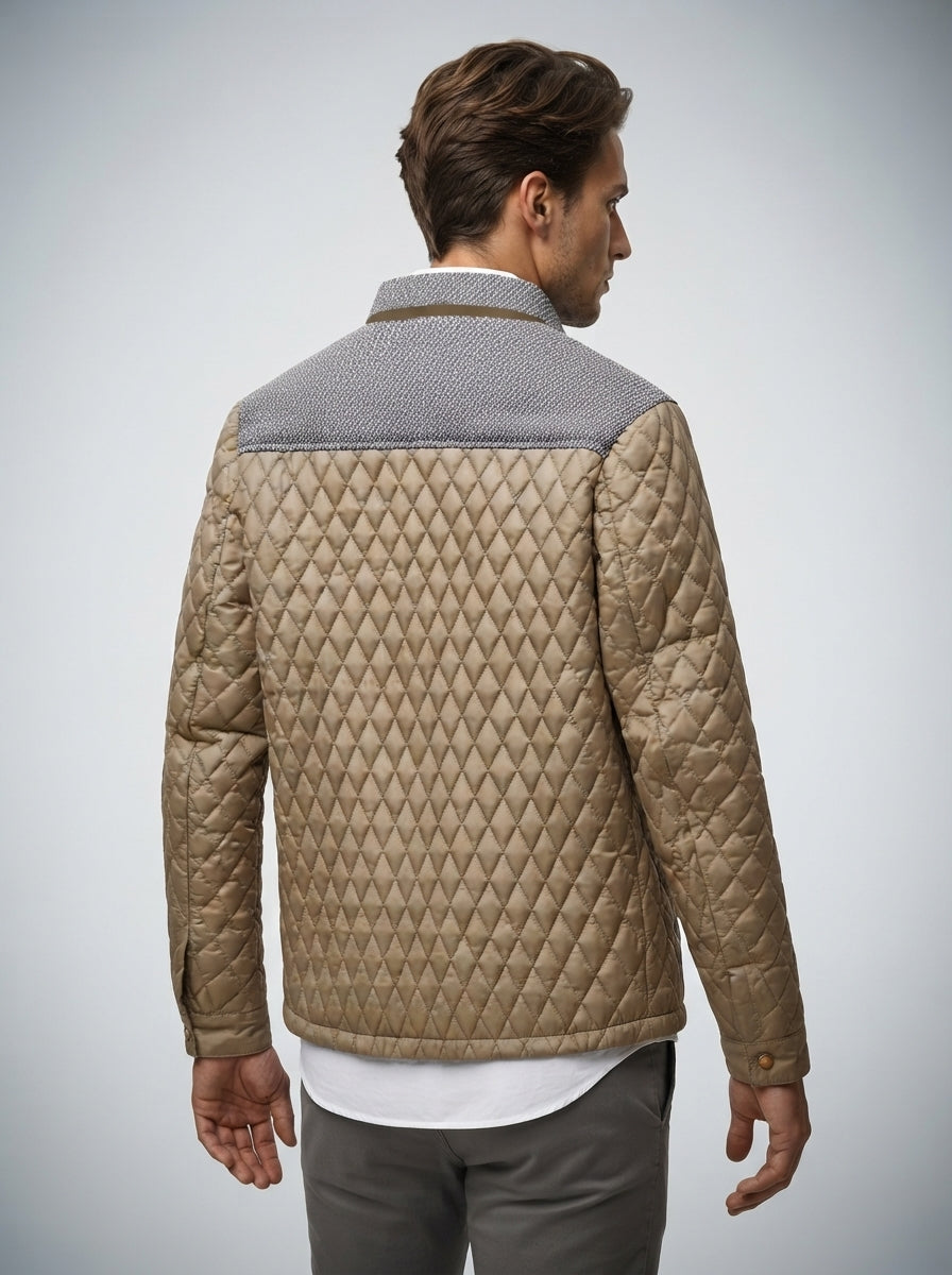 The Halstead Panel Quilt in Tan