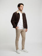 The Ellesmere Corduroy Trucker in Dark Brown
