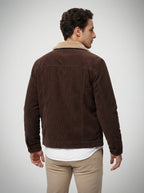 The Ellesmere Corduroy Trucker in Dark Brown