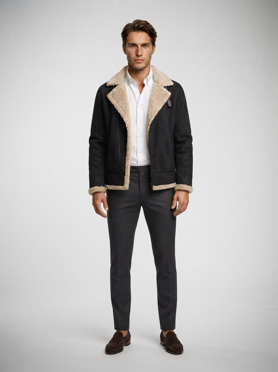 The Ravenglass Aviator Jacket in Black