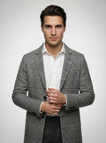 The Wistow Check Overcoat in Gray