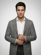 The Wistow Check Overcoat in Gray
