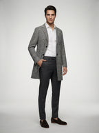 The Wistow Check Overcoat in Gray