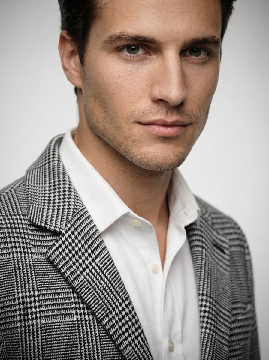 The Wistow Check Overcoat in Gray
