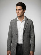 The Wistow Check Overcoat in Gray