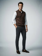 The Winsford Polo Vest in Brown