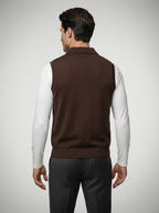 The Winsford Polo Vest in Brown