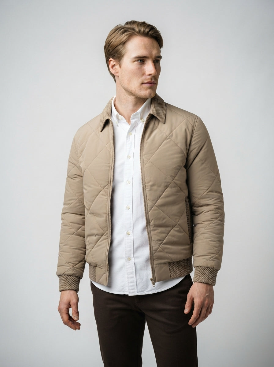 The Ravendale Quilted Blouson in Sand