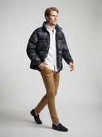 The Blakeney Printed Puffer in Black