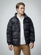The Blakeney Printed Puffer in Black